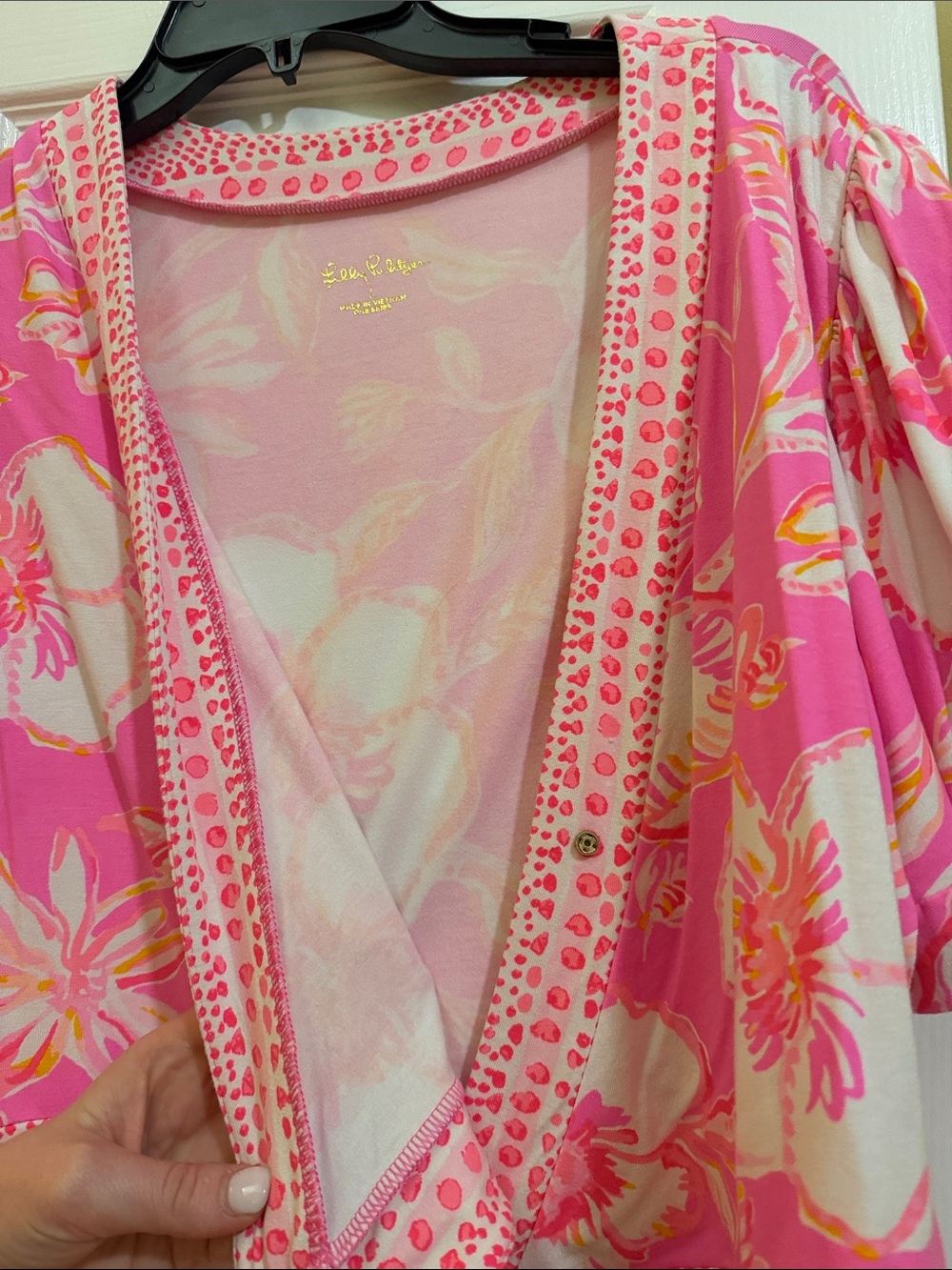 Lilly Pulitzer Pink & White Polka Floral Two-Piece Set - Picture 5 of 6